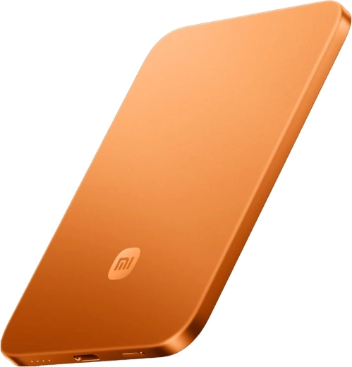 Powerbank magnetic ultr subțire 5000 mAh 15 W portocaliu