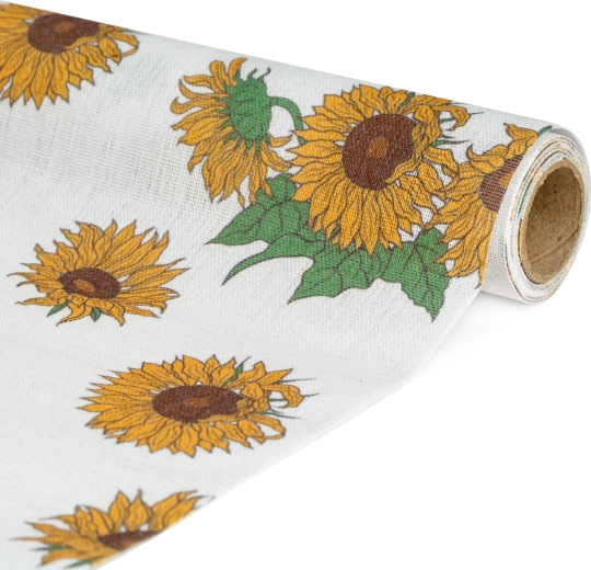 Traversă de masă cu floarea-soarelui 180 × 28 cm