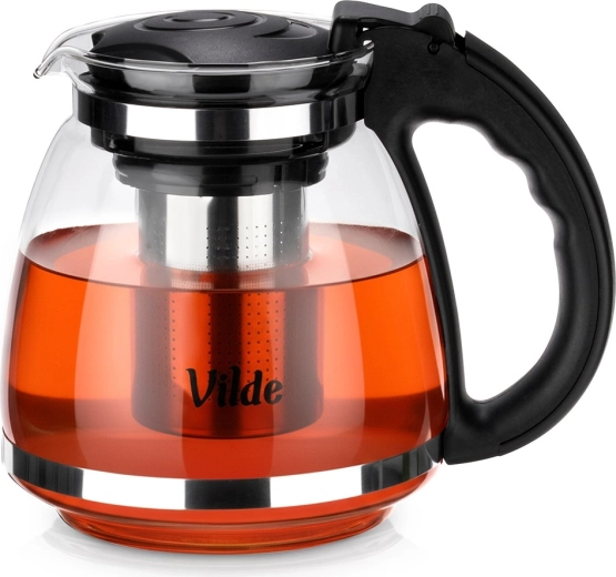 Ceainic din sticlă cu sită din inox 1,5 l