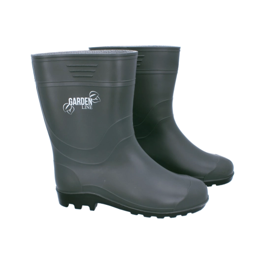 Cizme din PVC pentru bărbați, verde-oliv, mărimea 42, cu carâmb înalt