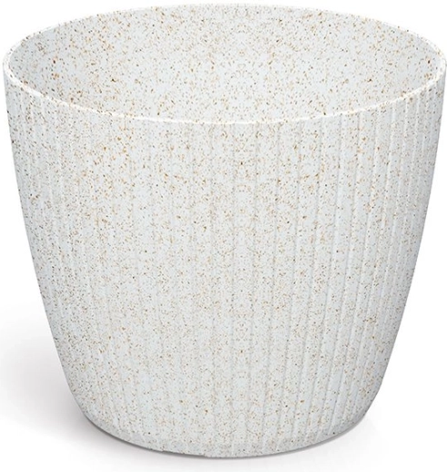 Ghiveci Lamia Eco Wood 13,8 cm alb