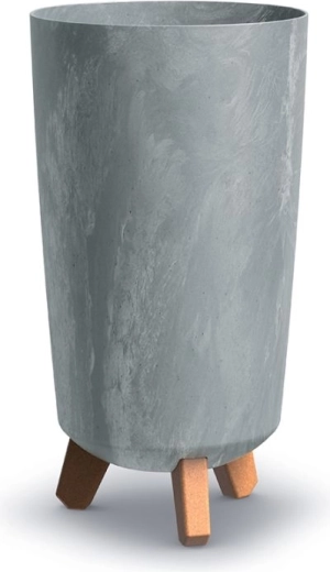 ghiveci slim cu efect de beton 19,5 cm, gri