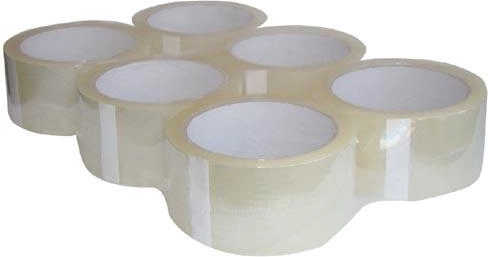 Bandă de ambalare 25 mm × 66 m transparentă (6 buc)