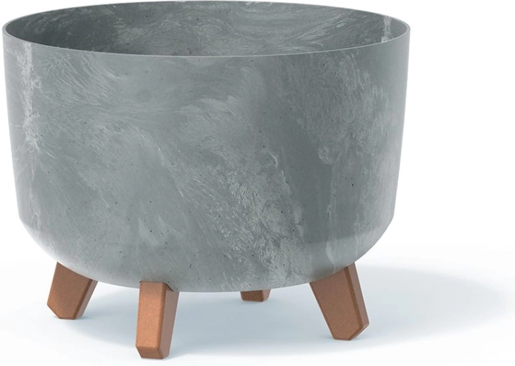 Ghiveci cu efect de beton 29 cm gri GRACIA