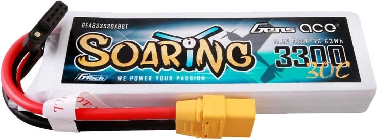 Gens ace G-Tech Soaring 3300mAh 11,1V 30C 3S1P pachet baterie LiPo cu conector XT90