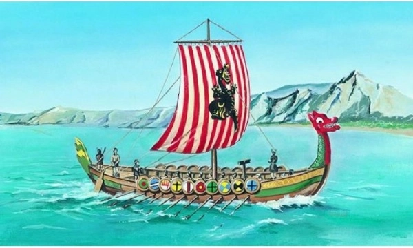 Navă vikingă DRAKKAR – model 1:60