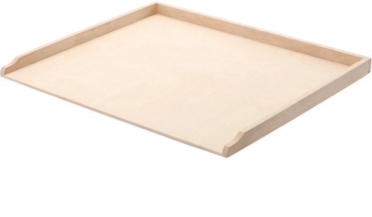 Planșetă de bucătărie din lemn 61 × 51 cm cu margini înălțate