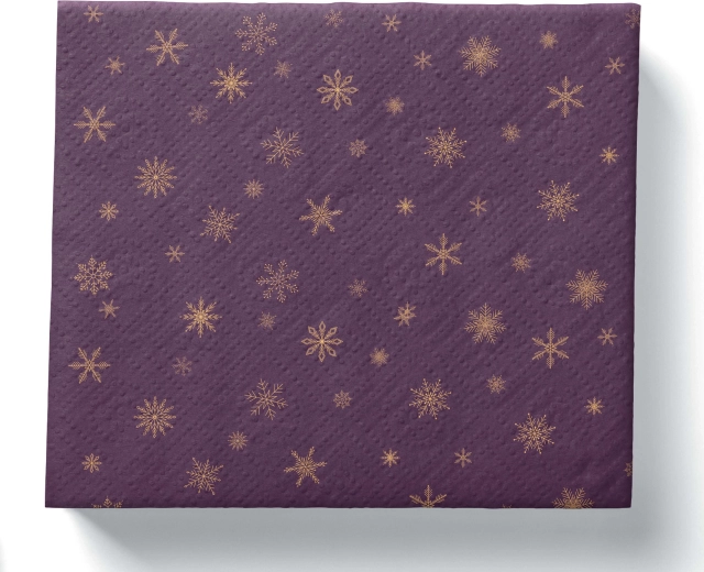 Șervețele de hârtie de Crăciun violet închis, 3 straturi, 33 × 33 cm