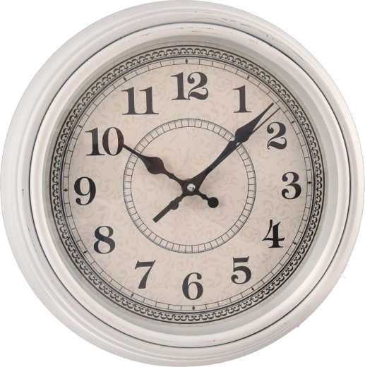 Ceas de perete din plastic, alb, 31 cm