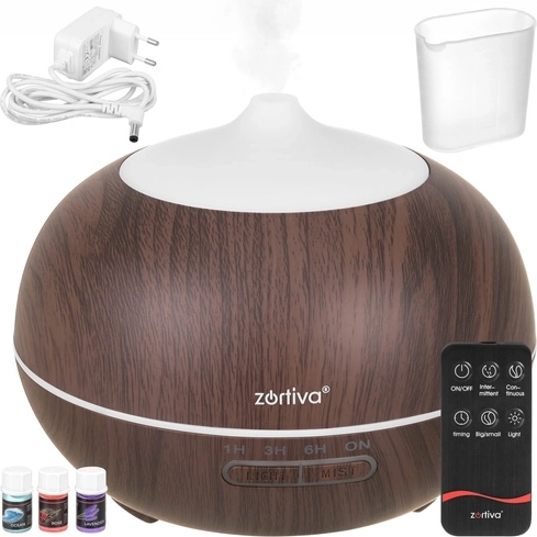 Zortiva difuzor de aromă cu ultrasunete și umidificator de aer 400 ml cu telecomandă