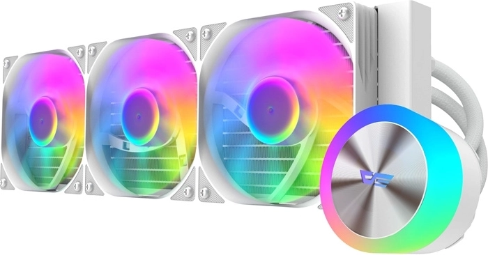 DarkFlash DG360 – cooler cu lichid pentru procesor 360 mm ARGB, alb