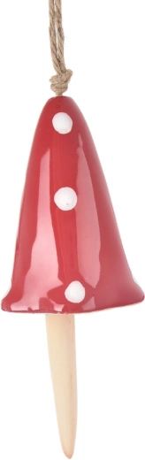 Clopoțel decorativ ceramic Muchomârcă roșie