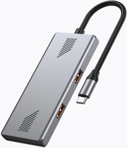 Hub USB-C cu 4 porturi USB 3.2 Gen 2 cu 2× USB‑A și 2× USB‑C, 10 Gb/s