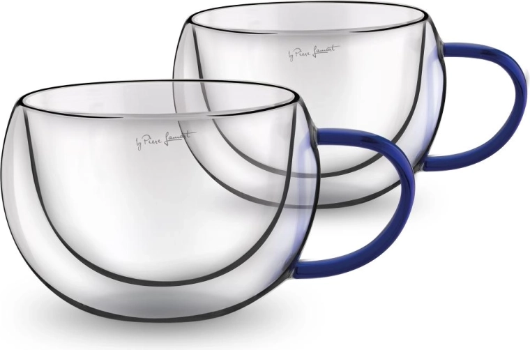 Set Lamart de pahare termo pentru cappuccino, 270 ml, albastre, 2 bucăți