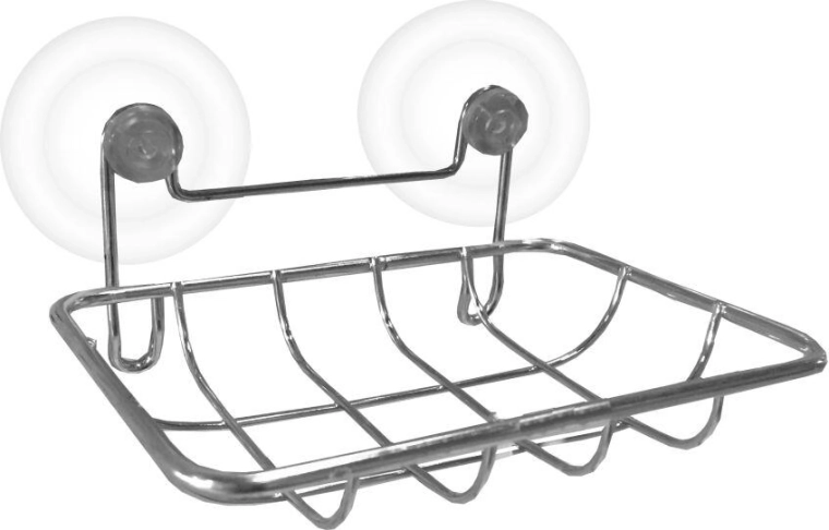 Săpunieră dreptunghiulară suspendată 13 × 9 cm, crom