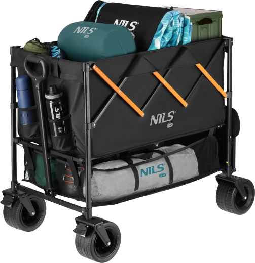 Cărucior de camping NILS Camp NC2607 XXL 160 l negru-portocaliu