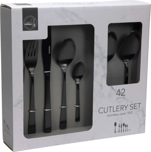 Set de tacâmuri 42 piese negru