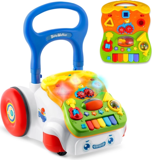 Antepremergător și panou interactiv 2‑în‑1 cu muzică RICOKIDS alb
