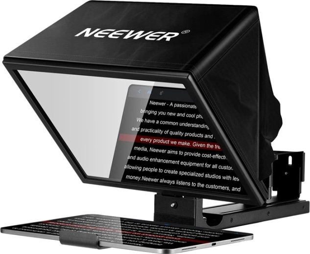 Neewer Basics X12B teleprompter reglabil 12" din aliaj de aluminiu