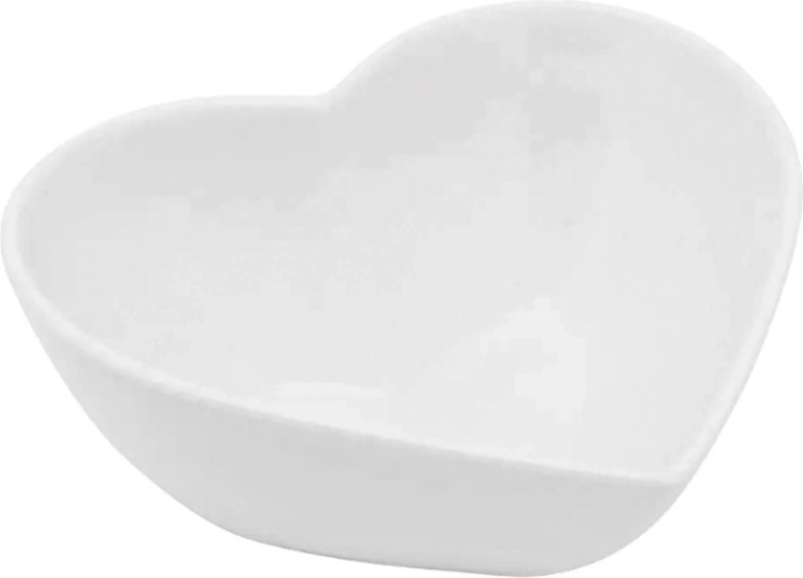 Bol din porțelan Regular în formă de inimă, crem, 13 cm, 300 ml