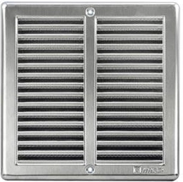Grilaj de ventilație cu plasă 200 × 200 mm inox