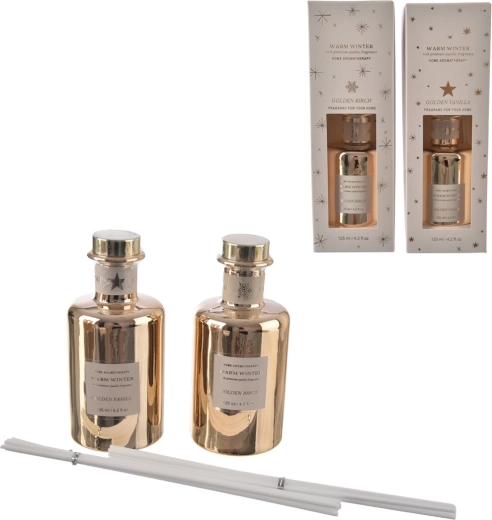 Difuzor de aromă cu bețișoare, de Crăciun, alb, 125 ml (2 assort)