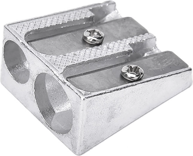 Ascuțitoare metalică dublă pentru creioane