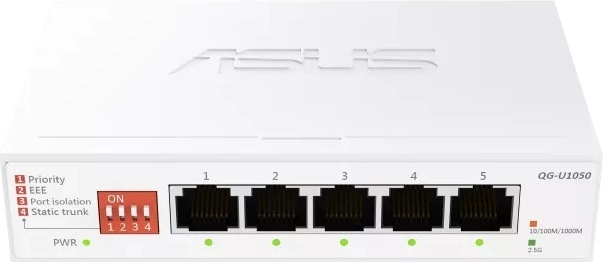 Comutator de rețea neadministrat 2.5G cu 5 porturi QG-U1050
