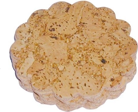 Suporturi din plută în formă de floare, 10 cm, set de 6 bucăți