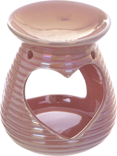 Lampă aromatică ceramică roz sidefat
