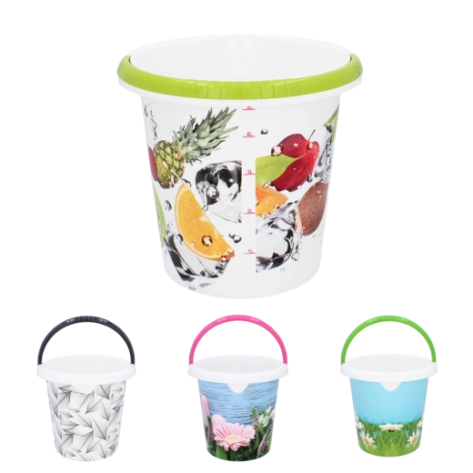Găleată din plastic 5 l cu mâner ergonomic