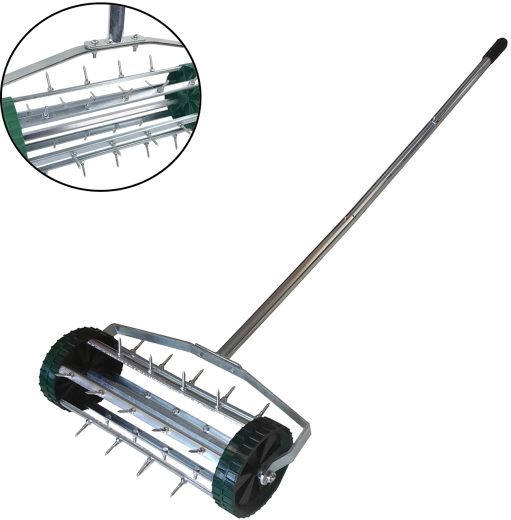 Aerator manual pentru gazon cu roți 148 cm - 1 bucată