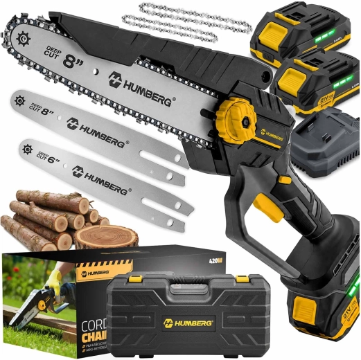 Mini fierăstrău cu lanț cu acumulator Humberg HM-421