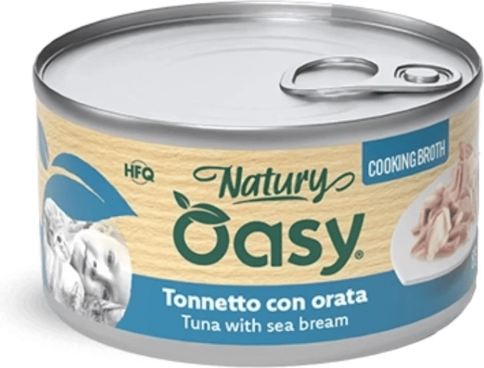 Oasy Cooking Broth – supă pentru pisici cu ton și doradă 85 g