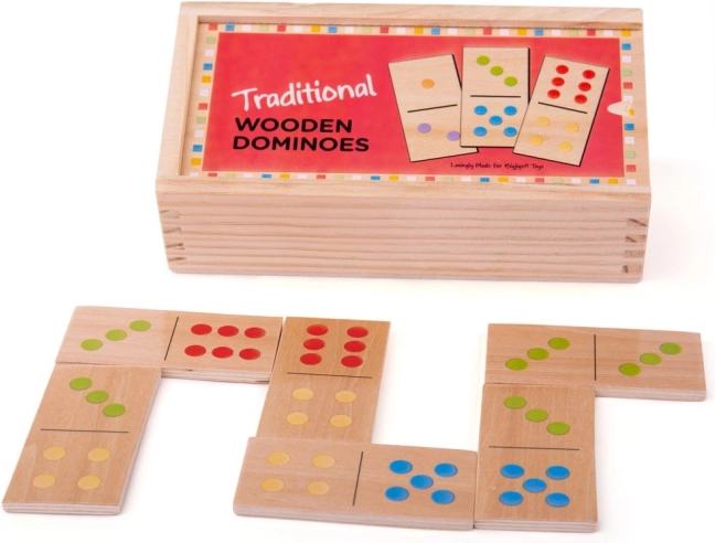 Domino din lemn Bigjigs Toys clasic