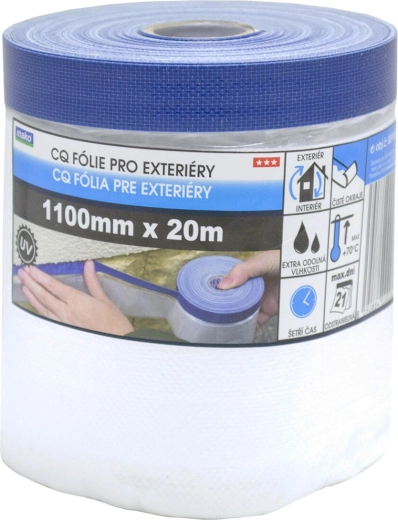 Bandă de acoperire pentru exterior cu folie de protecție 110 × 20 m, autoadezivă