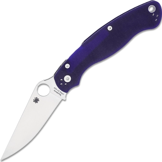 Cuțit de buzunar Spyderco Military 2 Albastru închis, lamă satinată, G10