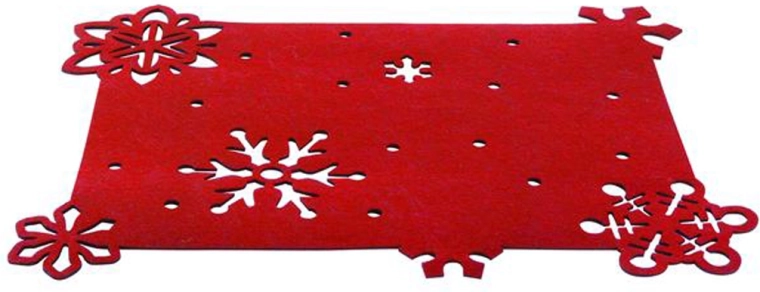 Suport de masă din fetru Toro 45 × 35 cm roșu