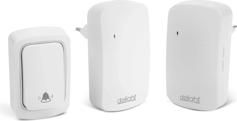Sonerie digitală wireless Kinetic fără baterie, cu două receptoare