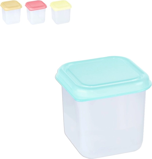 Cutie din plastic mini pătrată 0,15 l mix