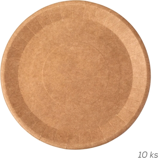 Farfurie de hârtie plată NATURE 22,5 cm (10 buc.)
