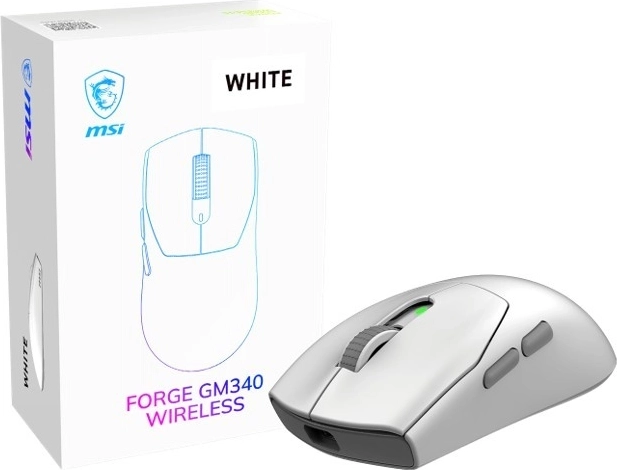 MSI Forge GM340 mouse de gaming wireless alb