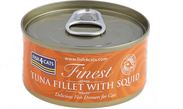 Conservă pentru pisici ton cu calmari 70 g Fish4Cats Finest