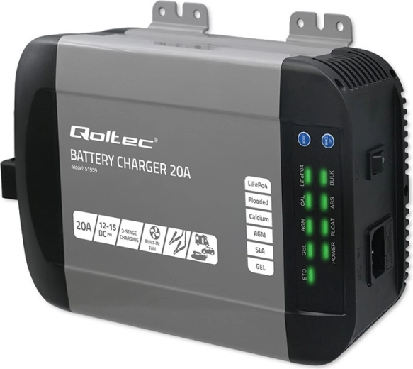 Încărcător inteligent MONOLITH pentru acumulatori LiFePO4, AGM, GEL și SLA 12 V 20 A