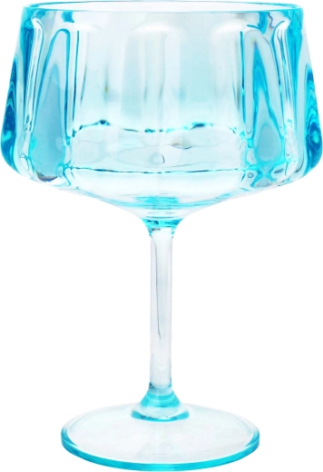 Pahar din plastic pentru margarita Toro 440 ml, albastru transparent