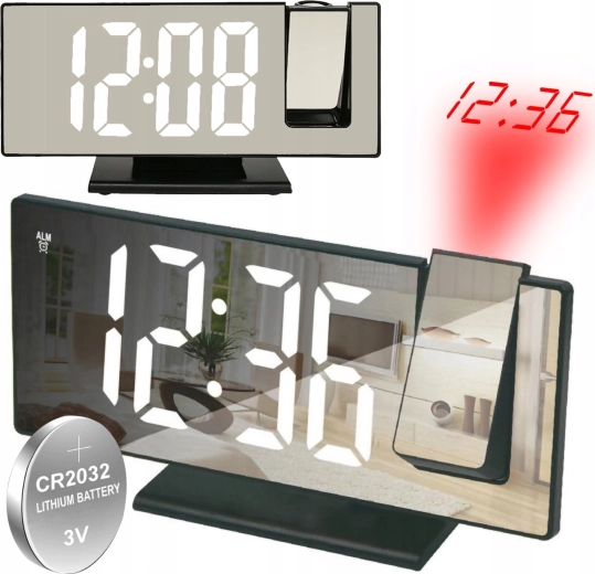 Ceas deșteptător electronic cu proiector de timp Time-10 - 1 bucată