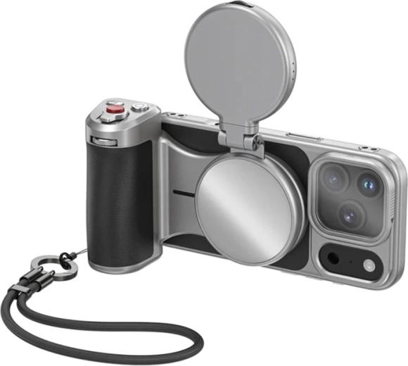 Telesin Master Grip Creator Combo suport cu baterie pentru iPhone 17 Pro (lumină + filtru UV)