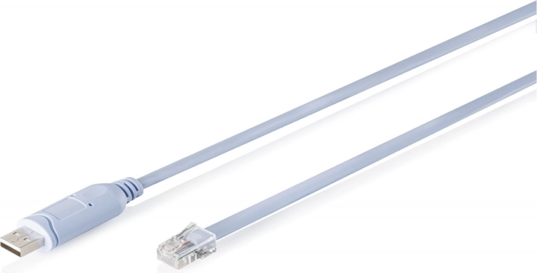 Adaptor consolă pe cablu USB‑A la RJ45 cu chipset FTDI (FT232RNL), albastru deschis, 1,8 m