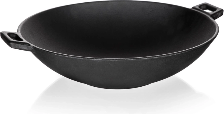 Wok din fontă 36,5 cm EXCELLENT, negru