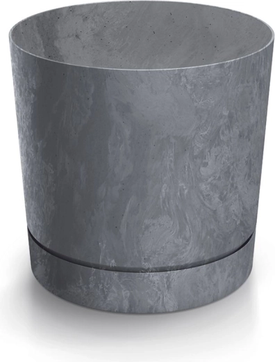 Ghiveci cu efect de beton TUBO, diametru 14,8 cm, culoare marengo